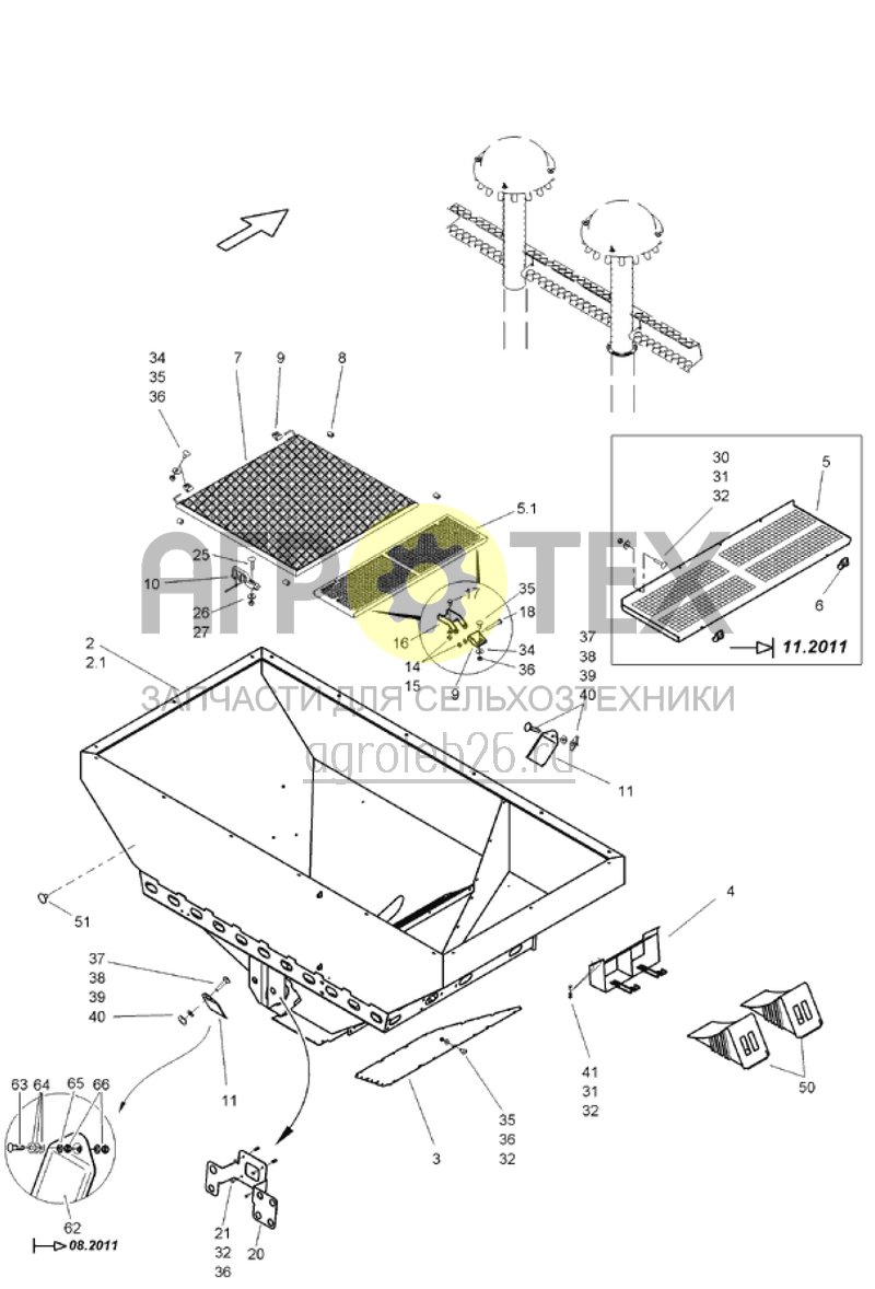 Чертеж  бункер Primera DMC 602 (ETB-014129) 