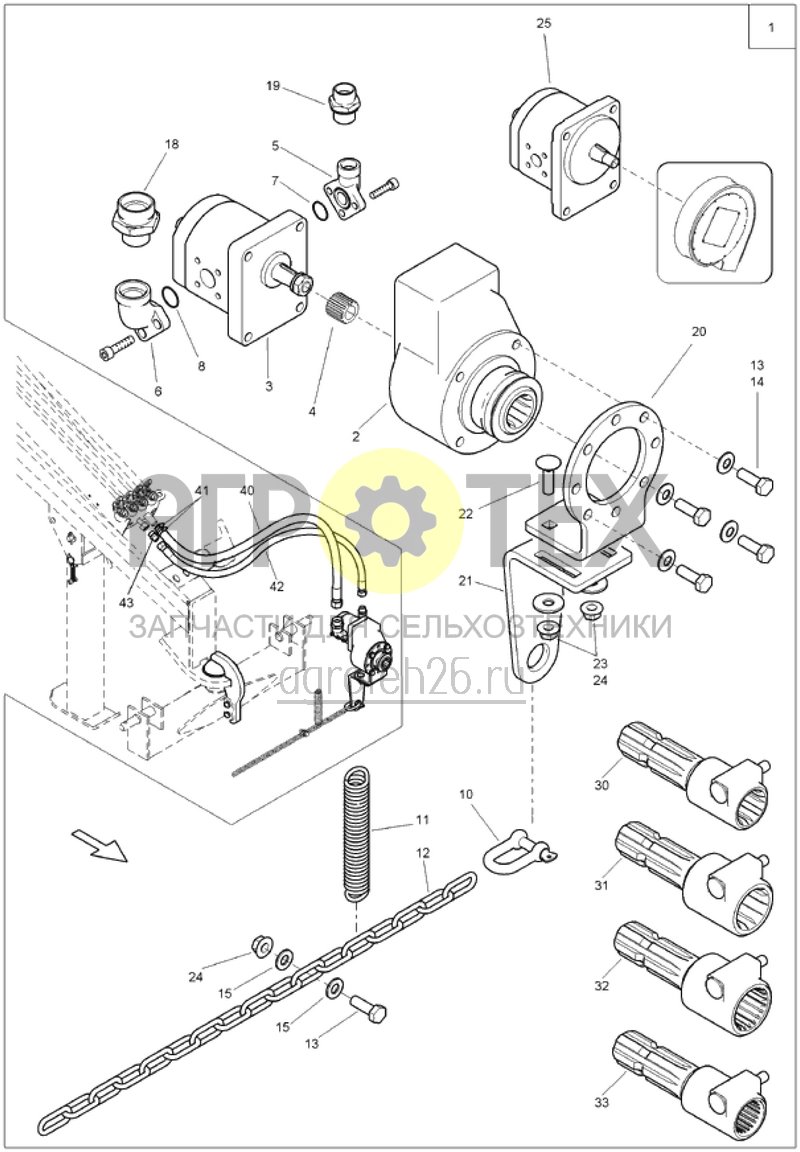  Ремкомплект гидравлика (ETB-014216)  (№21 на схеме)