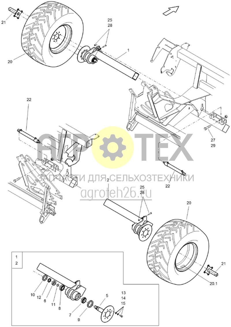  привод цепное зубчатое колесо - трансмиссия ED 602-K (ETB-014251)  (№7 на схеме)