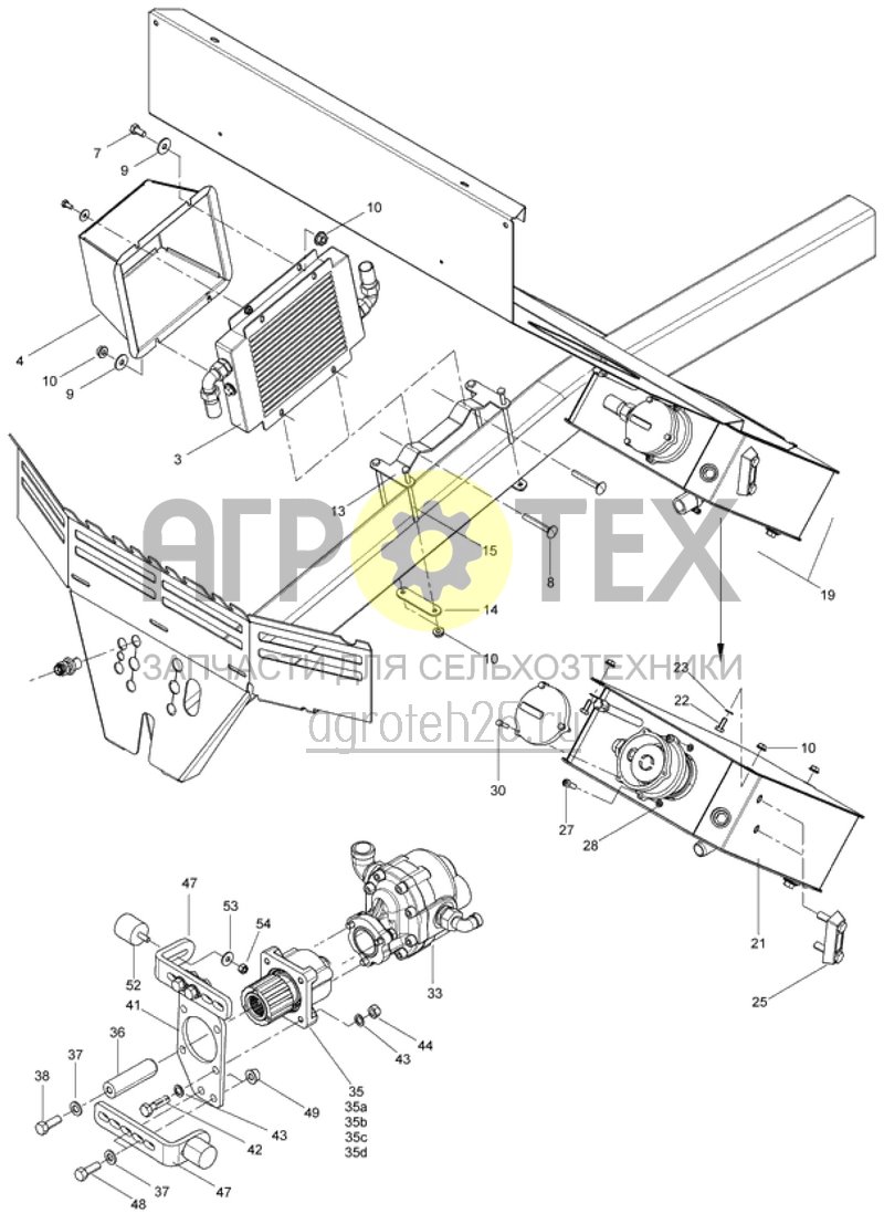 Чертеж  Bordaggregat - ?lk?hler/ ?lbeh?lter/Aufsteckpumpe - optional (ETB-014516) 