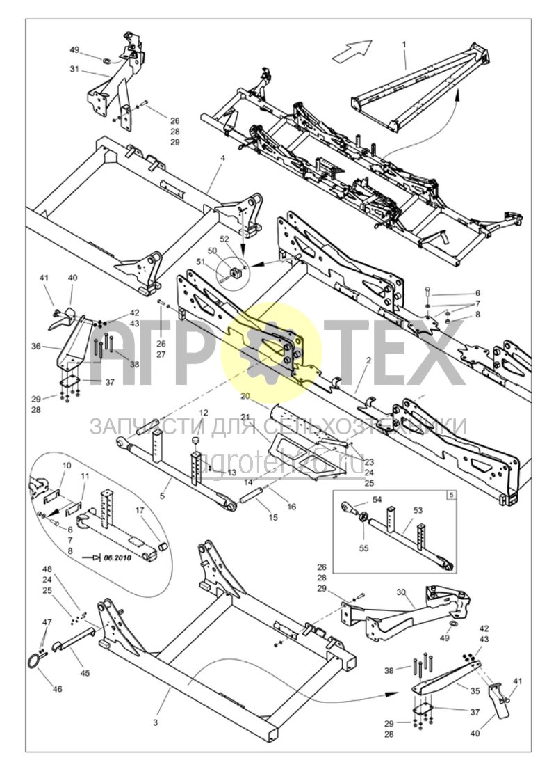 Чертеж  поперечная рама (ETB-014649) 