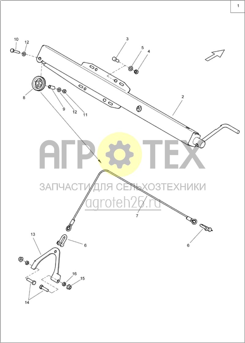 Чертеж  ручной тормоз (ETB-014669) 