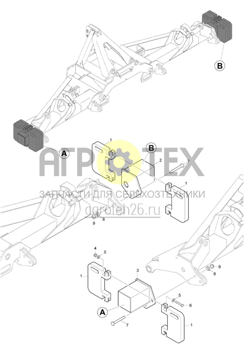 Чертеж  дооборудование - балластный вес Catros 4001-1, 5001-2, 6001-2 (ETB-014760) 