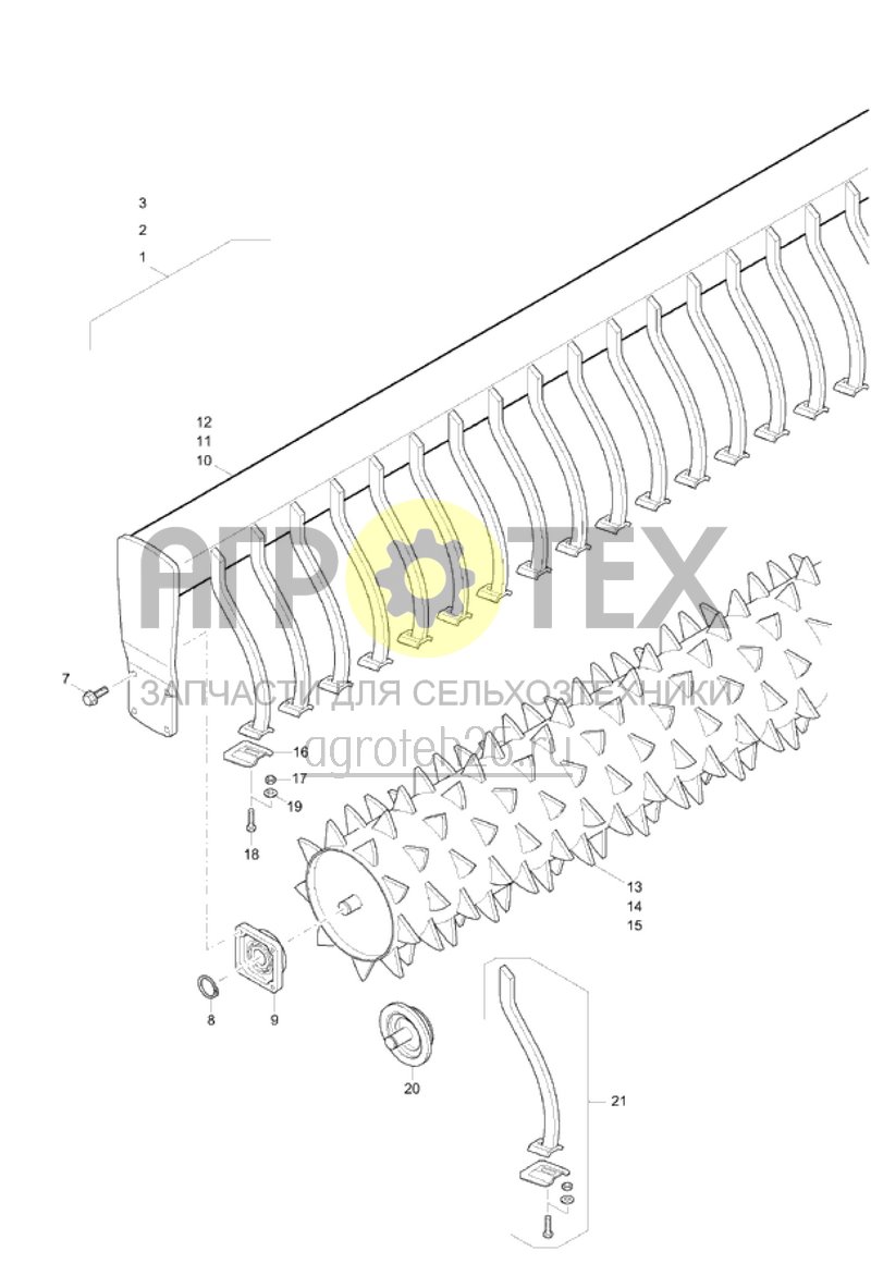  Zahnpackerwalze PW 500 (ETB-014764)  (№16 на схеме)