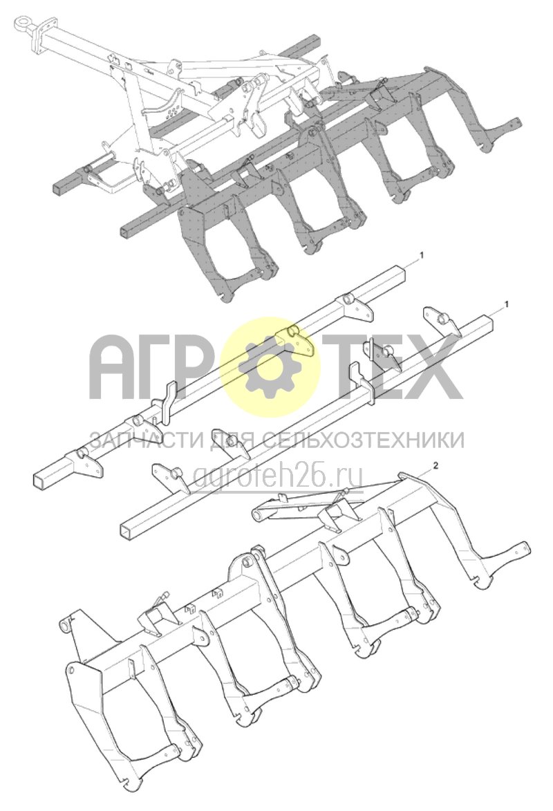 Чертеж  части рамы Catros 3001-T (ETB-014834) 