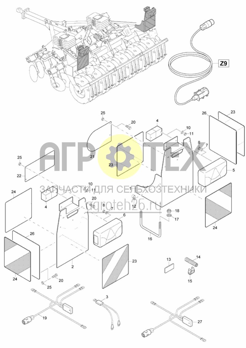  освещение Catros 3001-T, 4001-T ab Okt 2007 (ETB-014842)  (№19 на схеме)