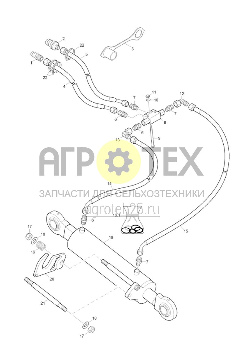  мех.пегулирование глубины Catros 3001-T, 4001-T (ETB-014843)  (№16 на схеме)