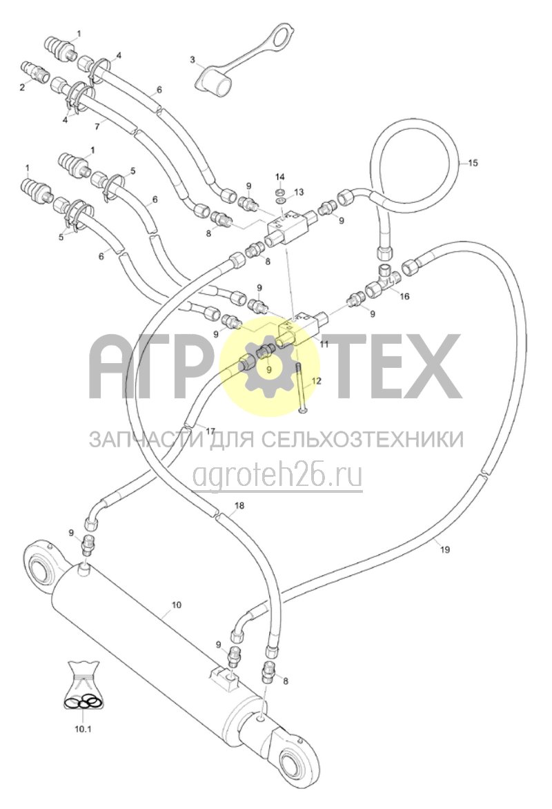 Чертеж  гидр.установка на заданную глубину 3001-T, 4001-T (ETB-014844) 