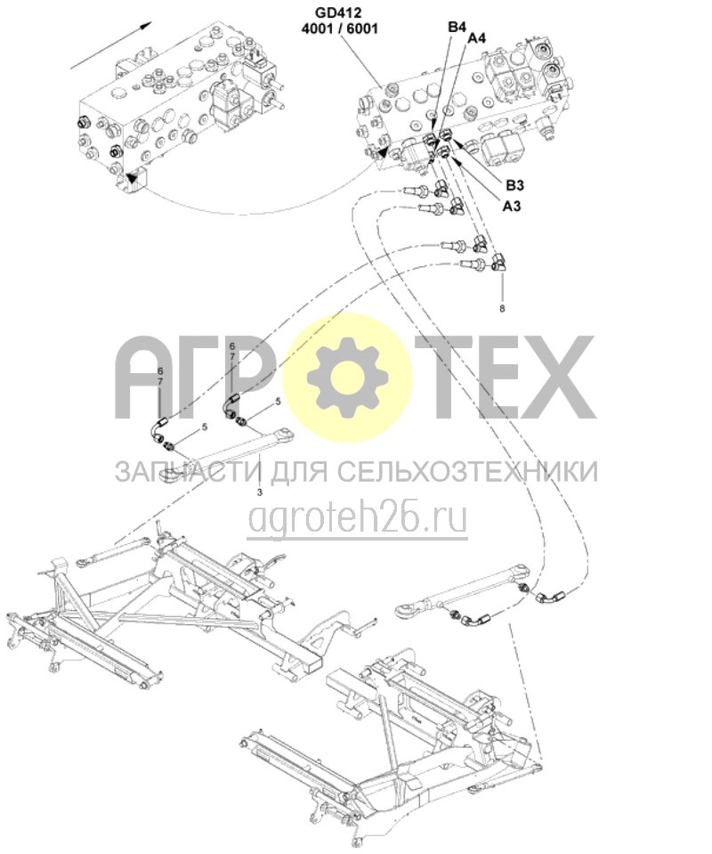  гидр. детали маркера - 4001/6001 (ETB-014951)  (№7 на схеме)