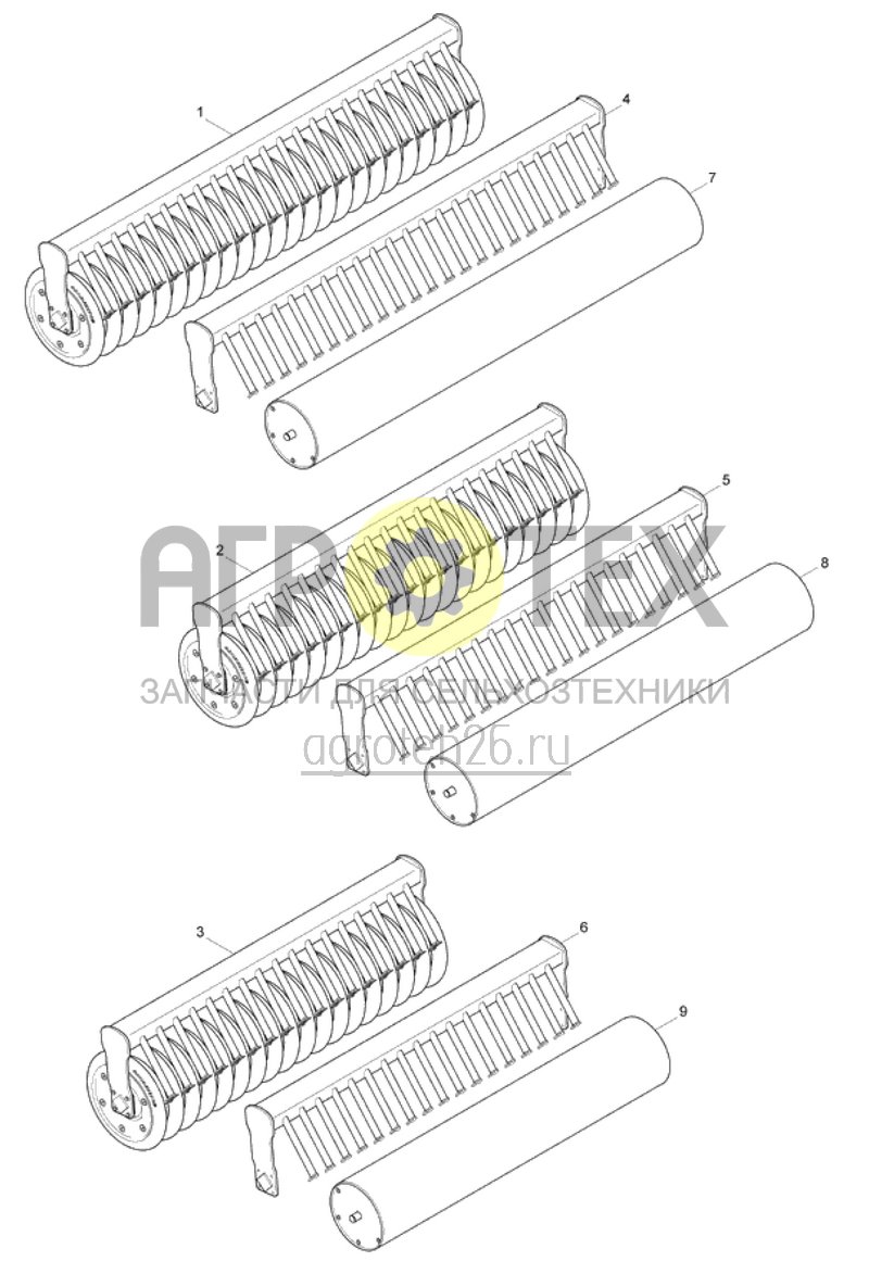 Чертеж  крупные детали катка Catros 3001, 3501, 4001 (ETB-015083) 