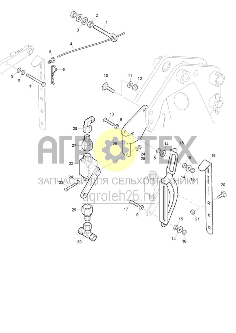 Чертеж  (RUS)hydraulische Hubbegrenzung - ab 3.2016 (ETB-015165) 