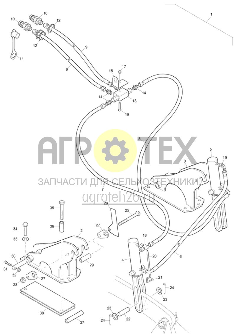  Hydr. Tiefenverstellung (ab 08/2010) (ETB-015182)  (№8 на схеме)