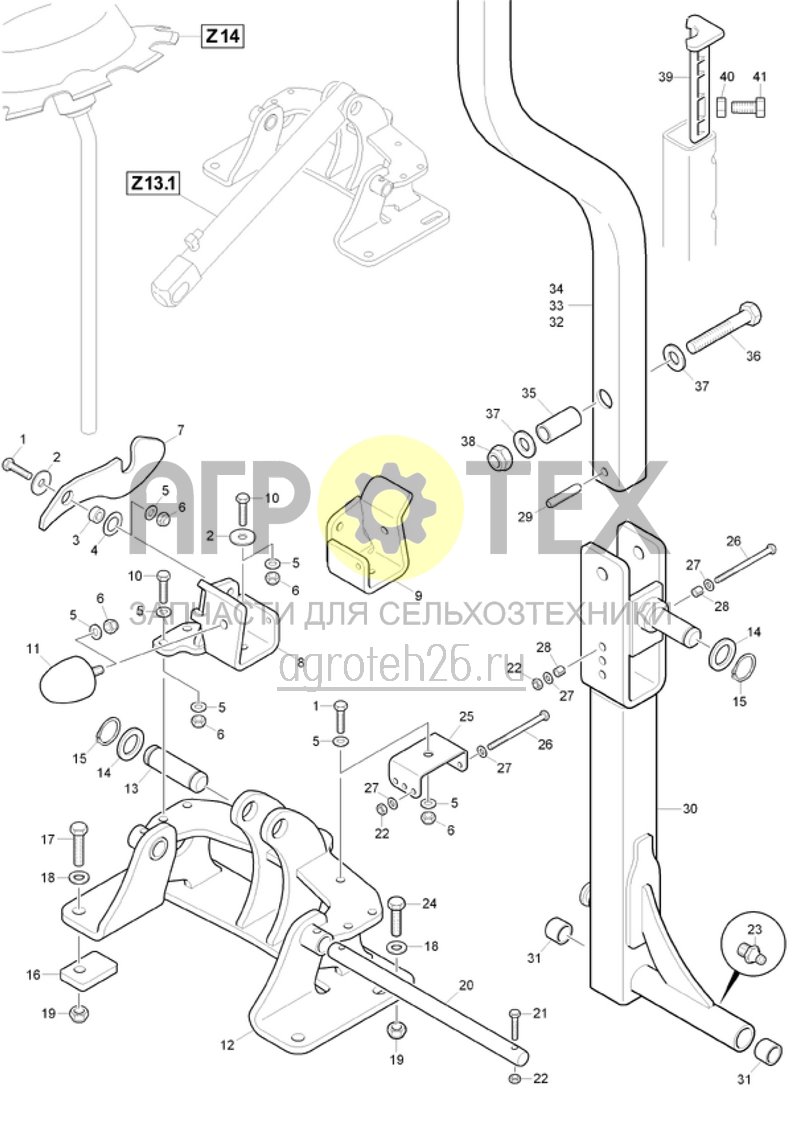 Чертеж  (RUS)Spuranreisser (ab Masch ???) (ETB-015189) 