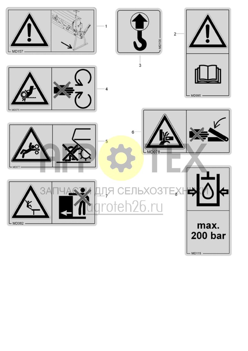 Чертеж  Наклейки по безопасности (ETB-015299) 