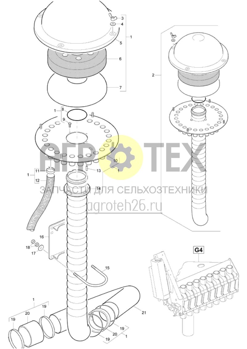 Чертеж  крышка распределителя AD-P 303 (ETB-015340) 