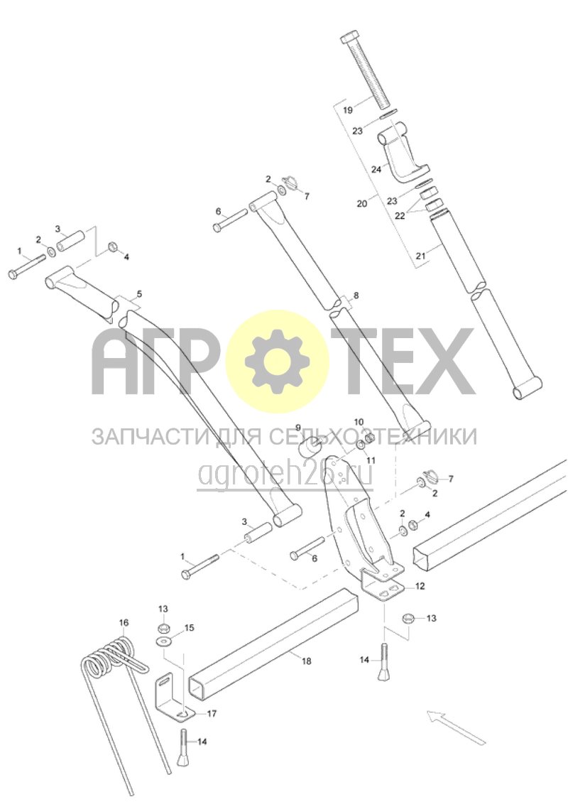  Цинковый штригель (ETB-015365)  (№12 на схеме)