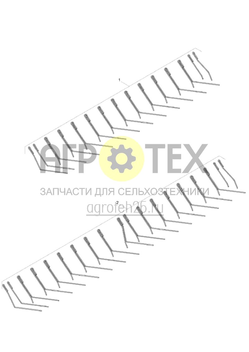  Комплекты штригеля для выравнивателя Экзакт (ETB-015404)  (№1 на схеме)