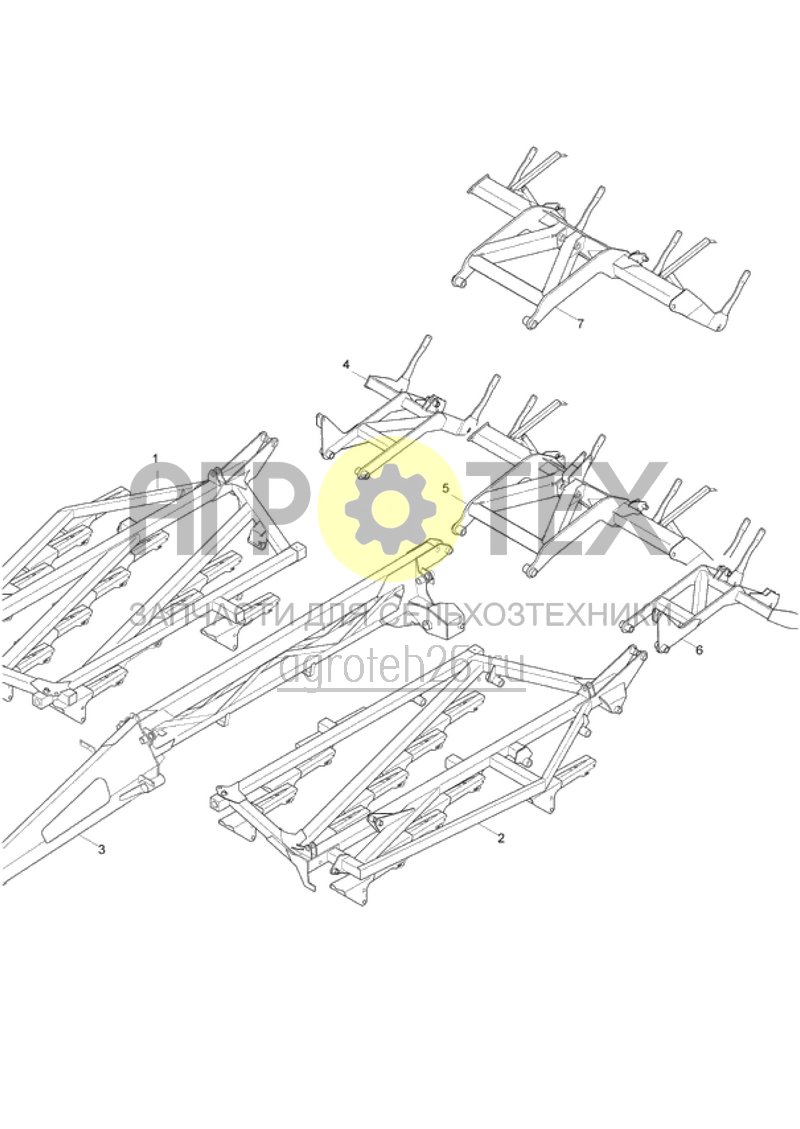 Чертеж  части рамы Centaur 5001 Super (ETB-015431) 