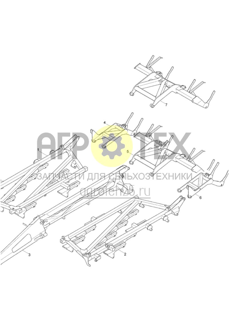 Чертеж  части рамы Centaur 4001 Super (ETB-015432) 