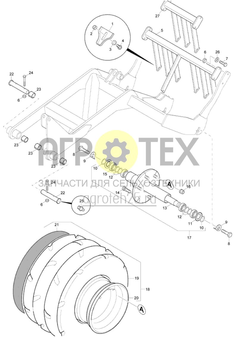  боковые катки (ETB-015434)  (№5 на схеме)