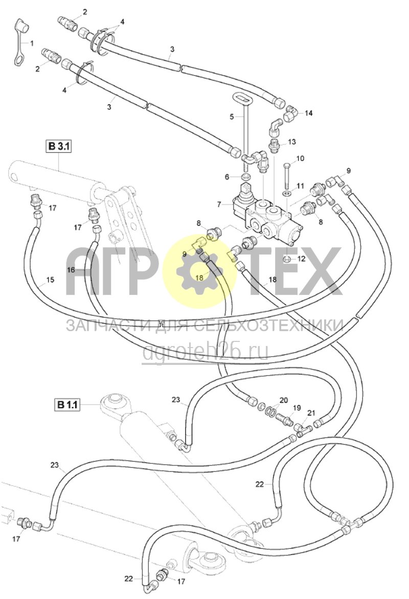  Гидравлика боковое складывание KR 12002 (от 2013) (ETB-015547)  (№18 на схеме)