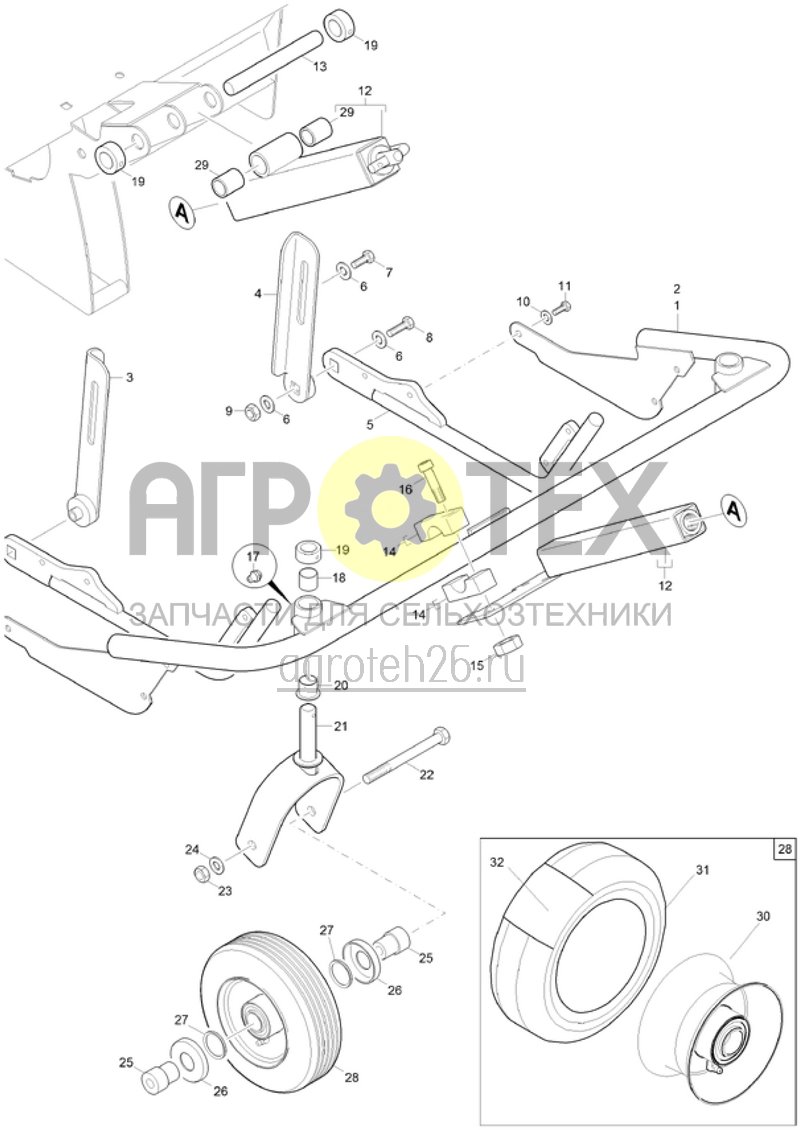 Чертеж  Опорная рама CH085/CH100 (ETB-015563) 