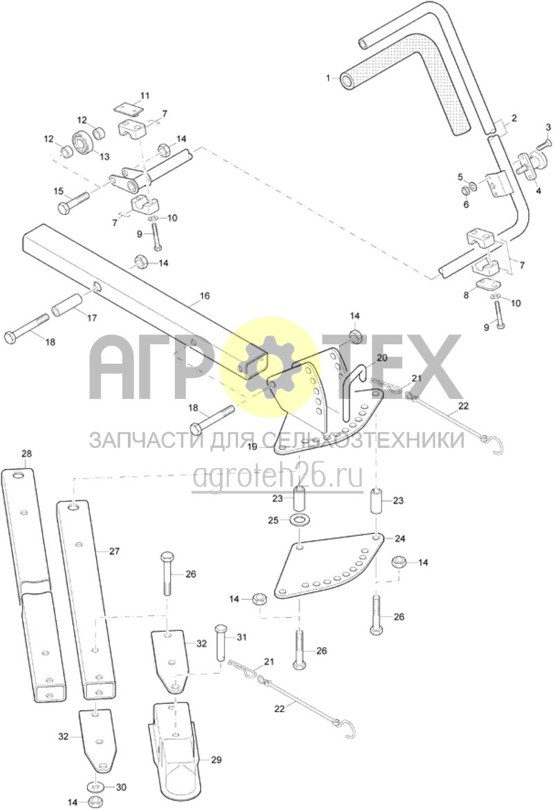  дышло CH085/CH100 (ETB-015564)  (№11 на схеме)