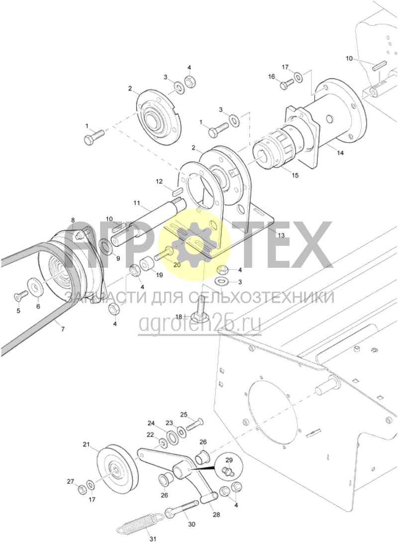 Чертеж  привод роторный CH085 (ETB-015567) 