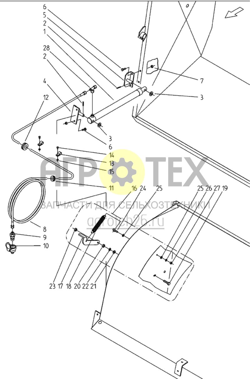  гидр.управление заборного бункера 02 (GH02 120 &amp; 135) (ETB-015582)  (№11 на схеме)