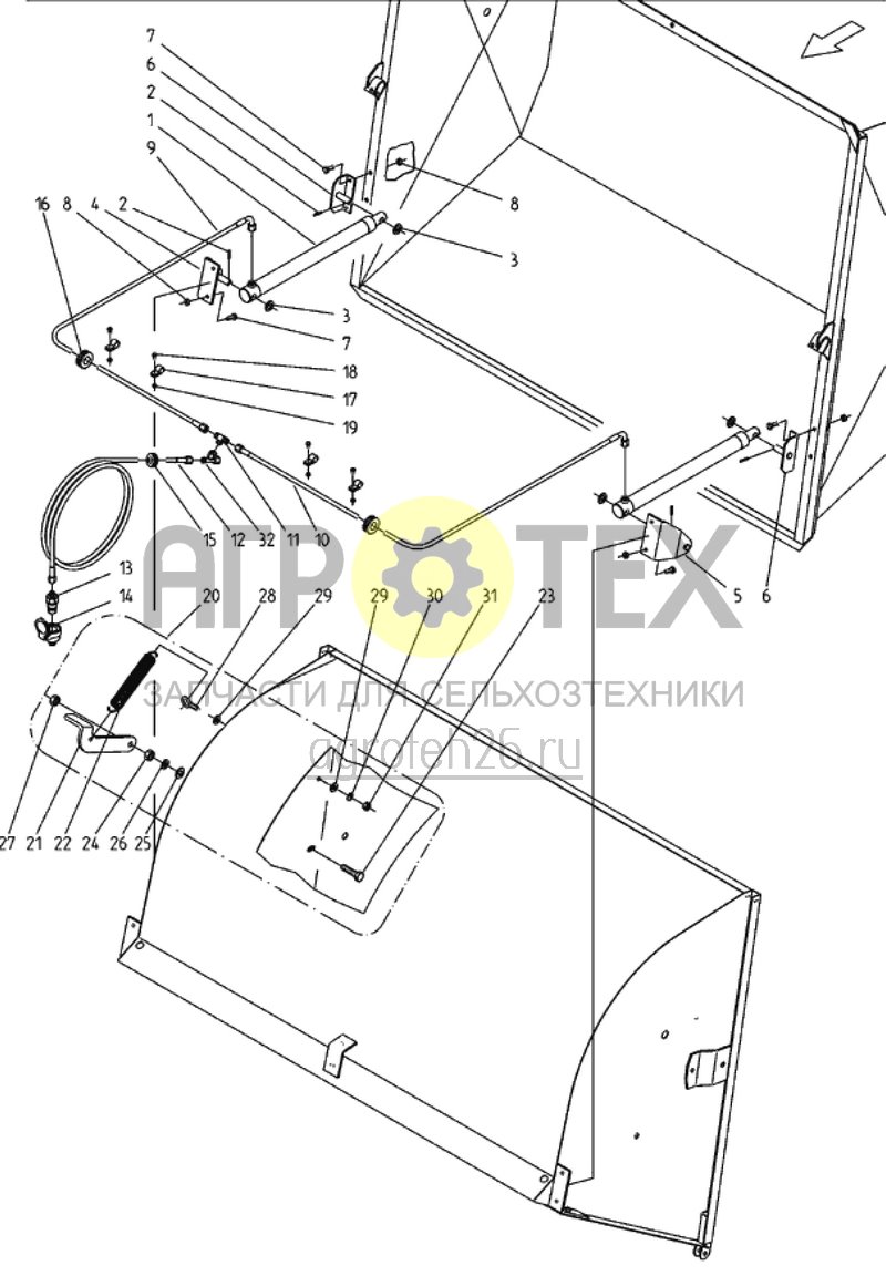  гидр.управление заборного бункера 02 (GH02 150) (ETB-015583)  (№15 на схеме)