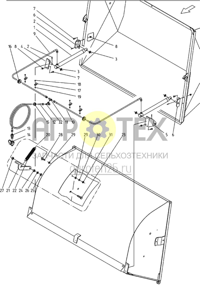  гидр.управление заборного бункера 02 (GH02 180) (ETB-015584)  (№15 на схеме)