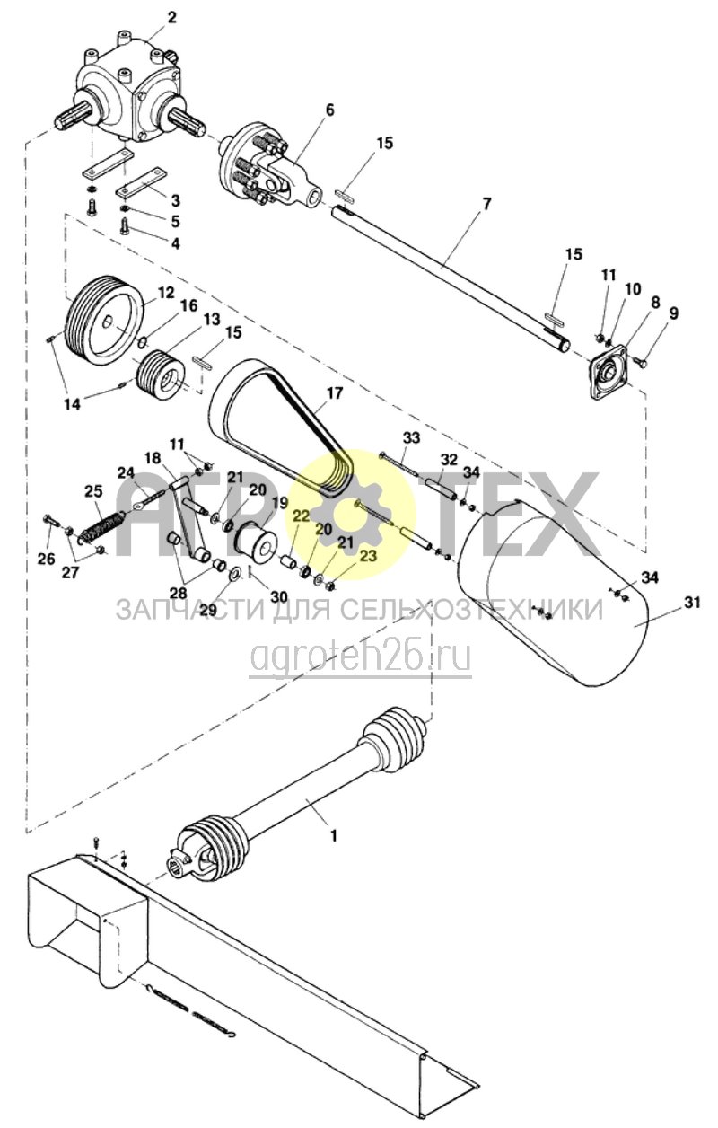  угловой редуктор (1/2) (ETB-015659)  (№20 на схеме)