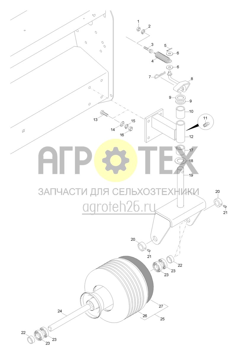  переднее колесо GH210 (ETB-015669)  (№20 на схеме)