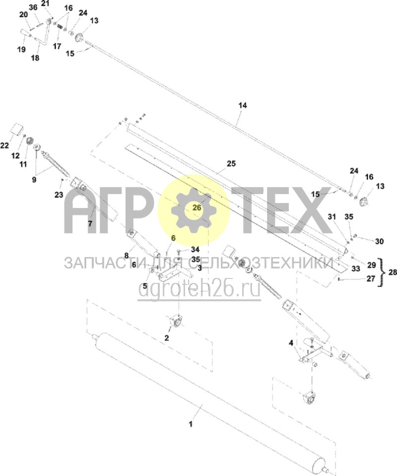 Чертеж  опорные ролики сзади до №1144 (ETB-015727) 