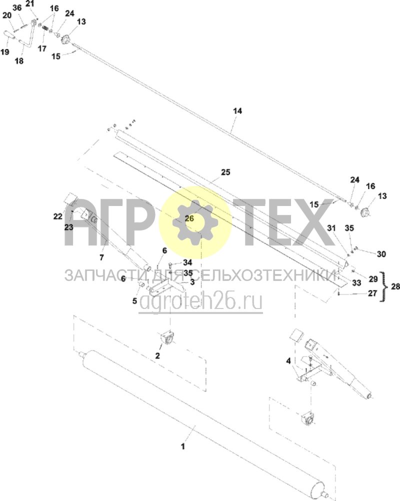 Чертеж  опорные ролики сзади от №1145 (ETB-015728) 