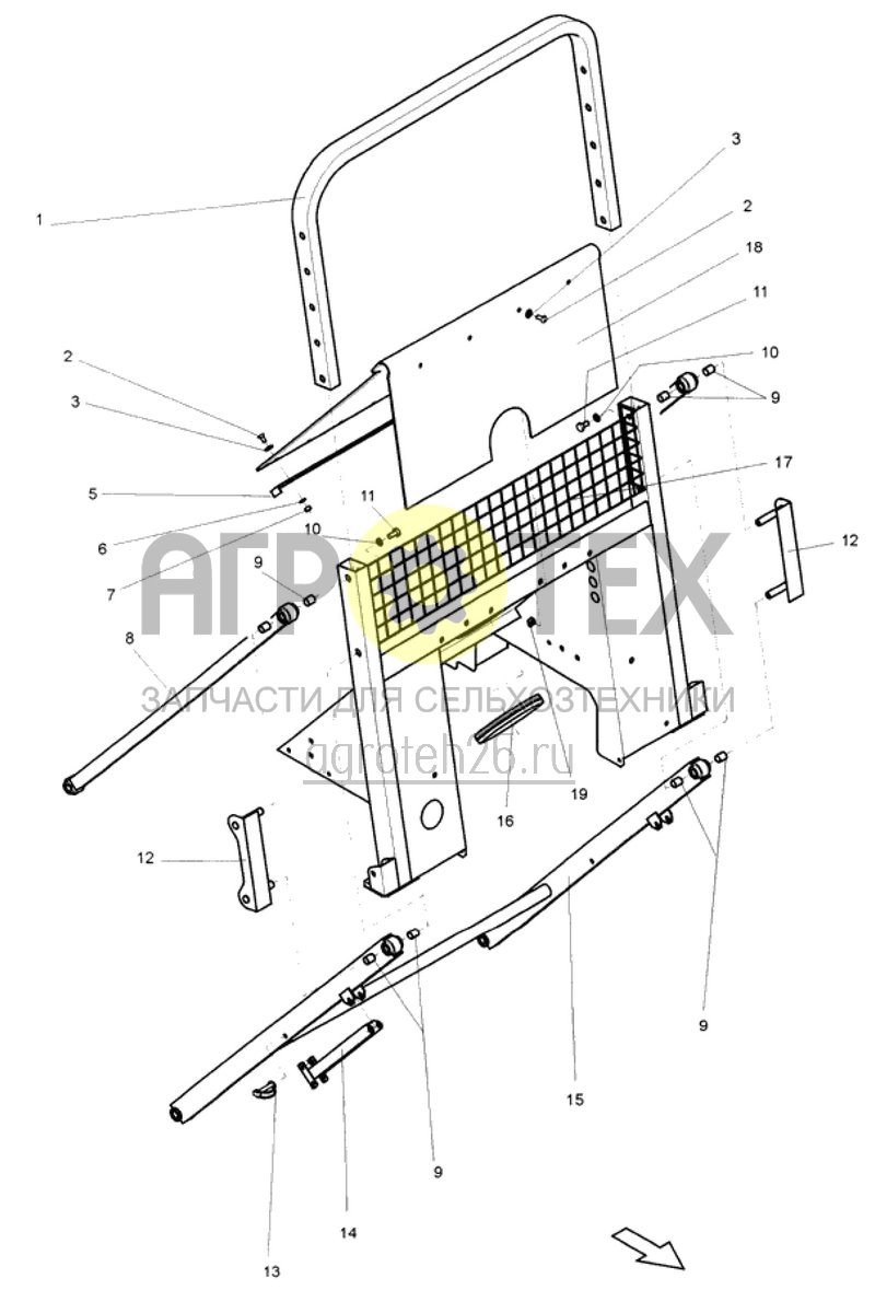 Чертеж  шарнирная рама 2/3 (ETB-015831) 