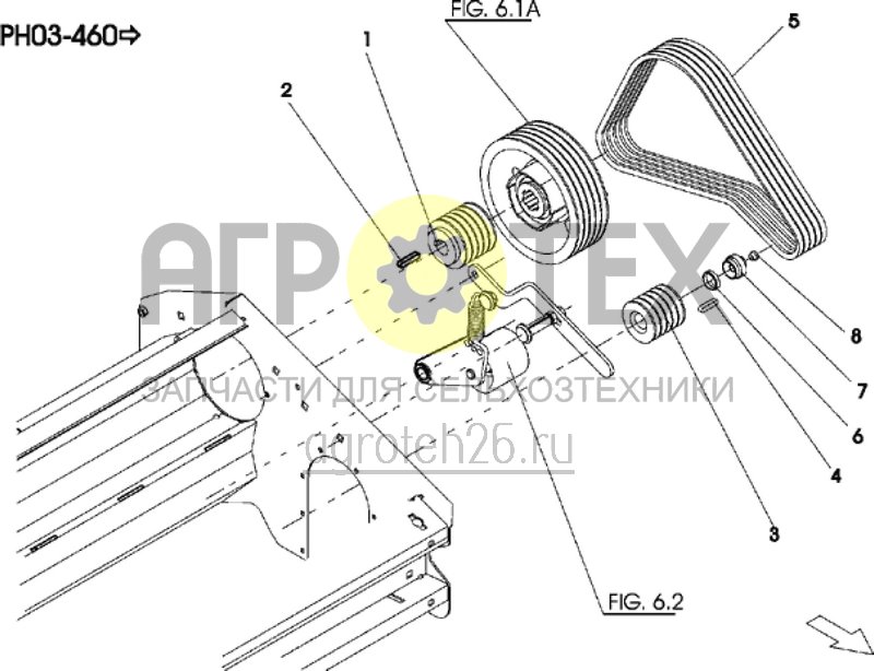 Чертеж  привод ротор-боковой шнек от №PH03-460 (ETB-015905) 