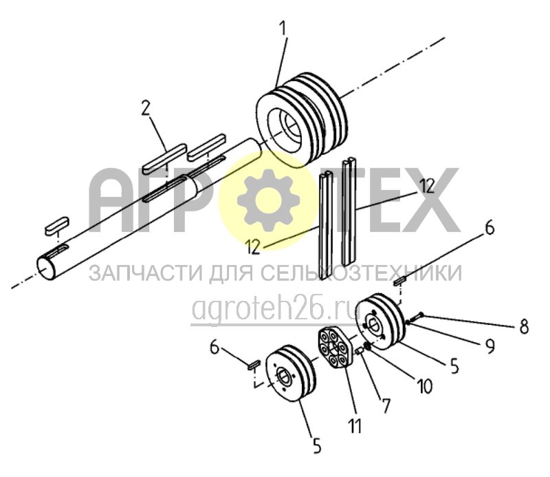 Чертеж  реверсивный привод для колес (ETB-015941) 