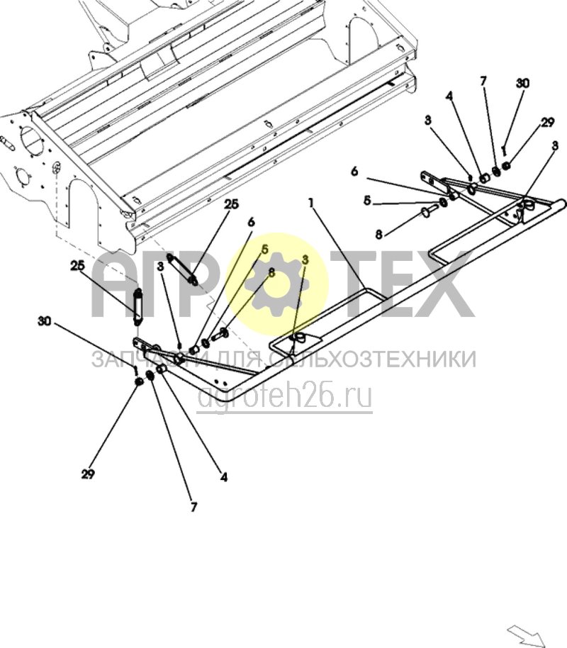 Чертеж  опорная рама (ETB-015977) 