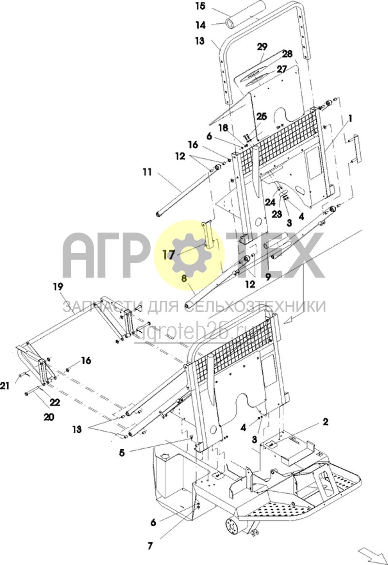 Чертеж  шарнирная рама (ETB-015991) 