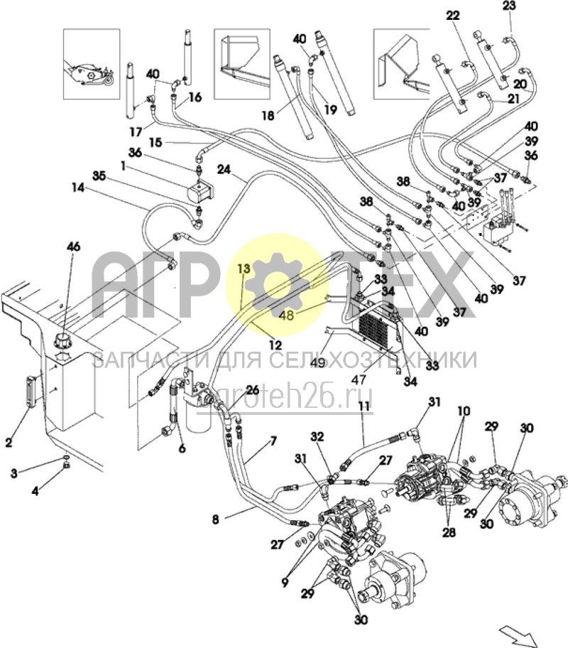  гидросистема (ETB-016014)  (№43 на схеме)