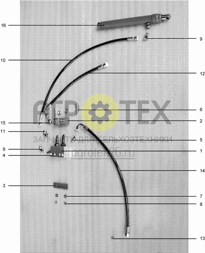  гидроустановка для рулевого стопора (ETB-016023)  (№11 на схеме)