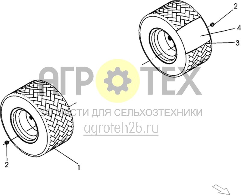  комплект колес (ETB-016025)  (№1 на схеме)