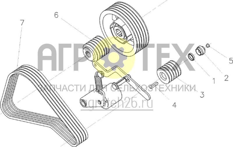 Чертеж  привод ротор-боковой шнек (ETB-016096) 