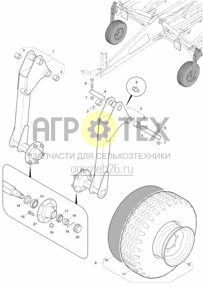  Копирующие колёса (ETB-016130)  (№15 на схеме)