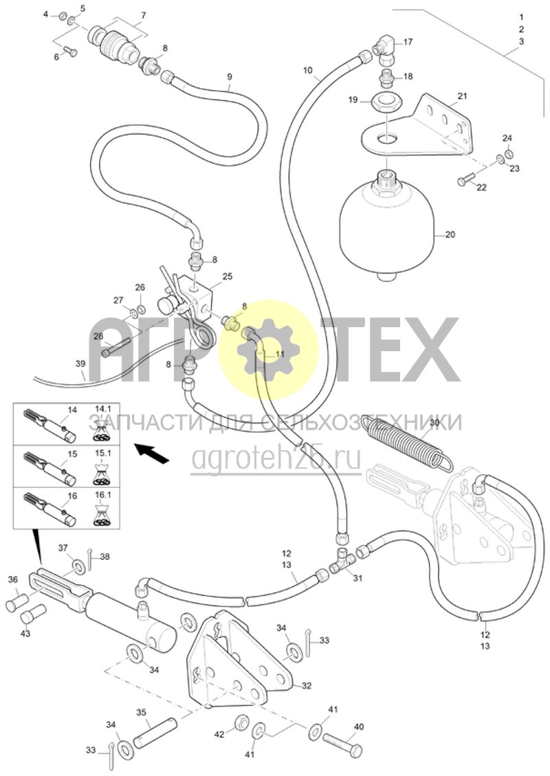  гидравл. тормоз от UX00003029 (ETB-016195)  (№18 на схеме)