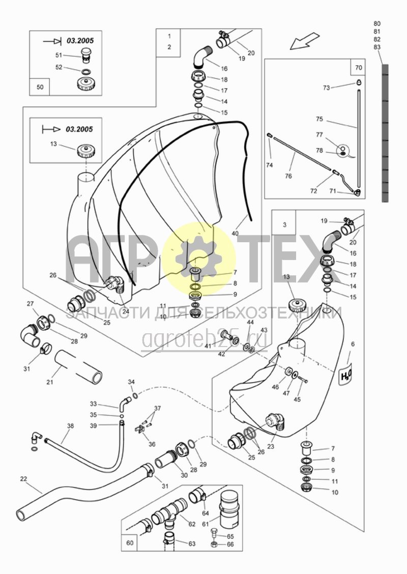 Чертеж  Бак для чистой воды (ETB-016206) 