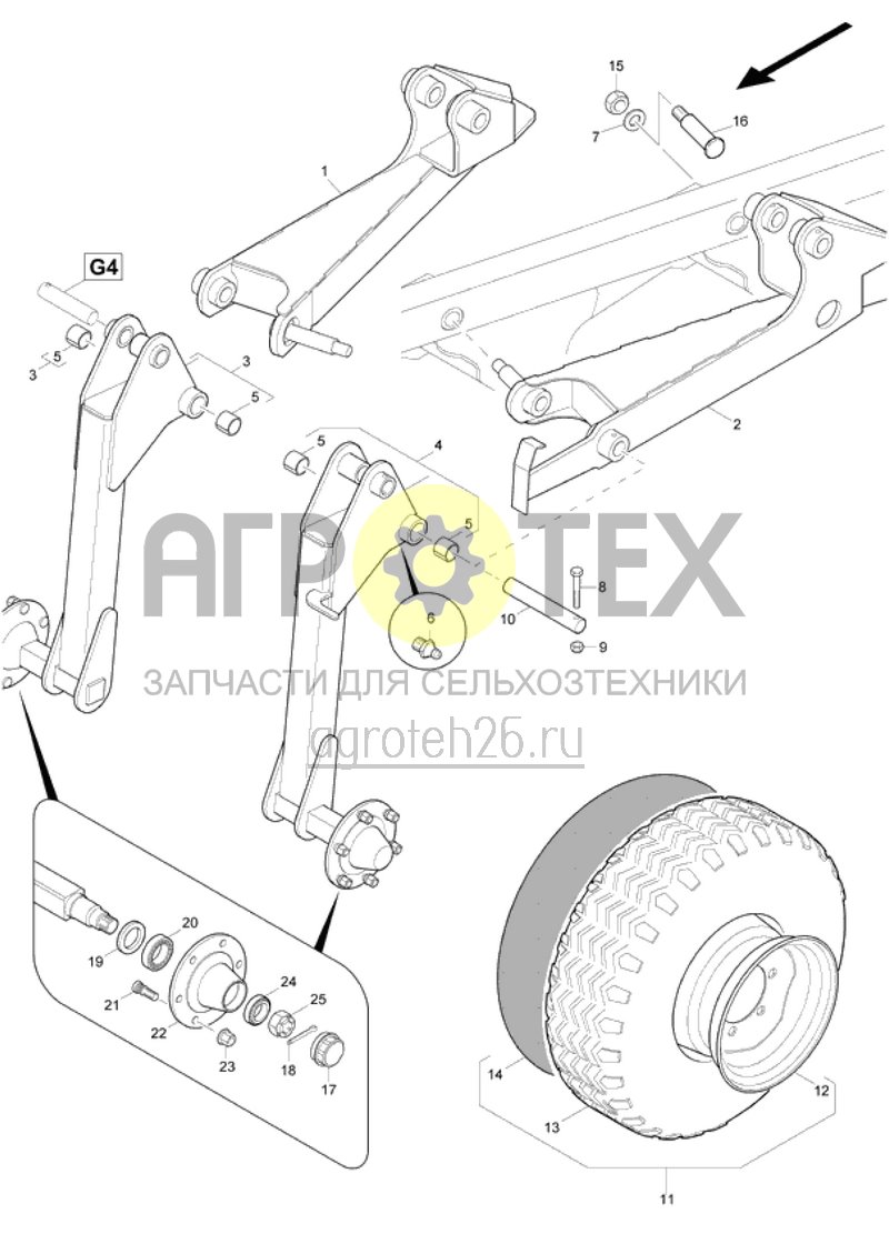  Копирующие колёса (ETB-016465)  (№25 на схеме)
