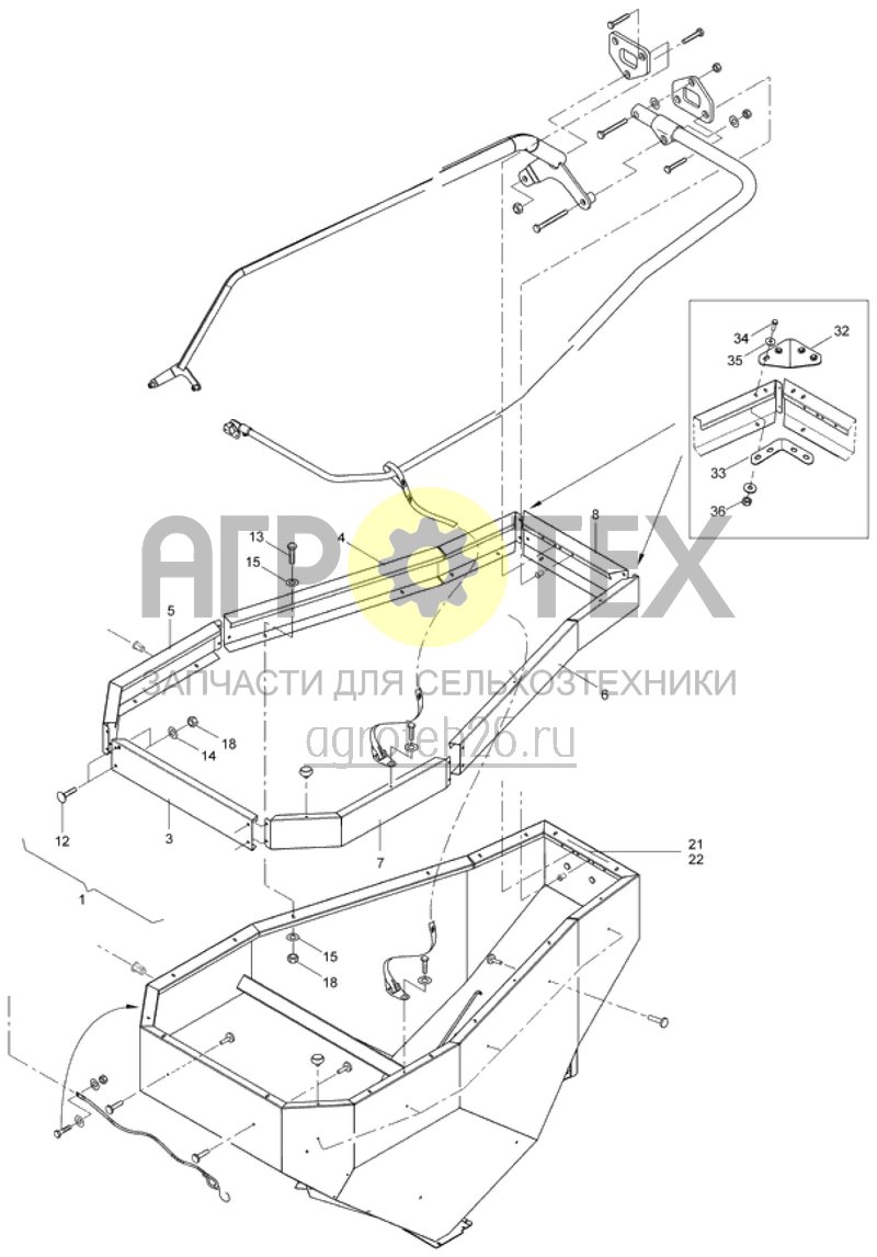Чертеж  насадка на бункер (опция) (ETB-016489) 