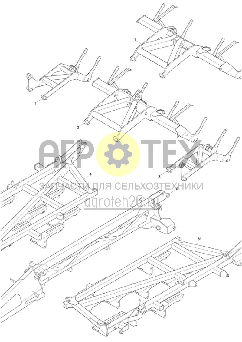 Чертеж  части рамы Centaur 4001 Super (ETB-016563) 